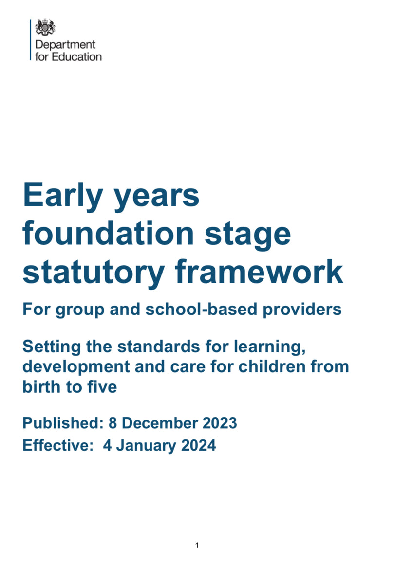 EYFS 2024 for group and school based providers Childcare Fairy