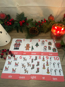 Christmas Numbers Flashcards